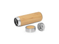 Bouteille isotherme 430 ml bambou et acier inoxydable 90% recycl&eacute; personnalisable