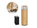 Bouteille isotherme 430 ml bambou et acier inoxydable 90% recycl&eacute; personnalisable