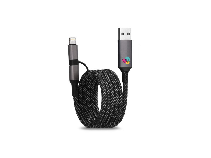 Câble de charge 6 en 1 à enroulement magnétique personnalisable