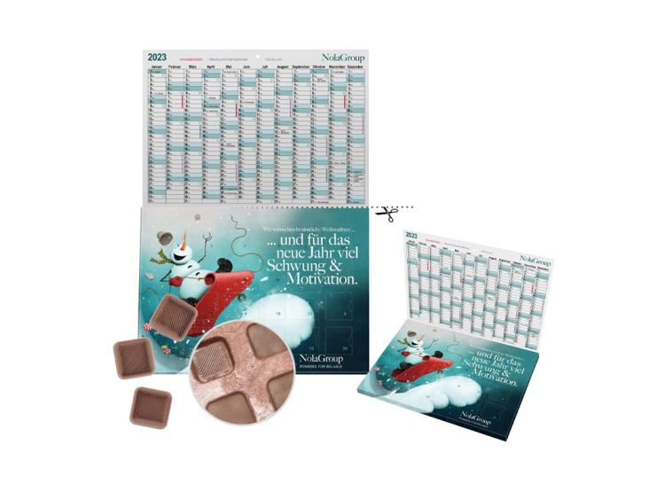 Calendrier de l'Avent A5 avec Calendrier Annuel