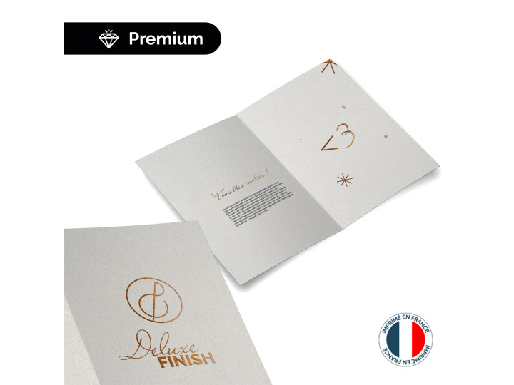 Carte dinvitation et correspondance dorure à chaud