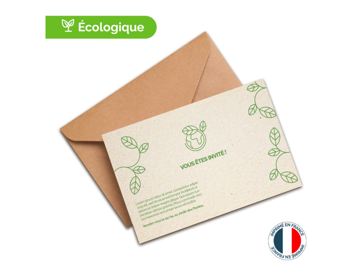 Carte dinvitation et correspondance écologique