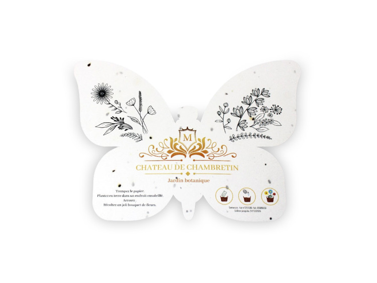 Carte papier graines a5 d&eacute;coupe personnalisable