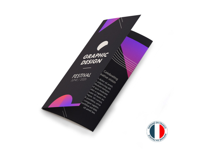 Dépliant pli roulé