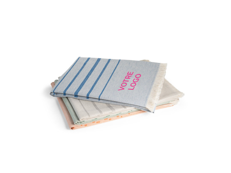 Fouta en coton et coton recycl&eacute;