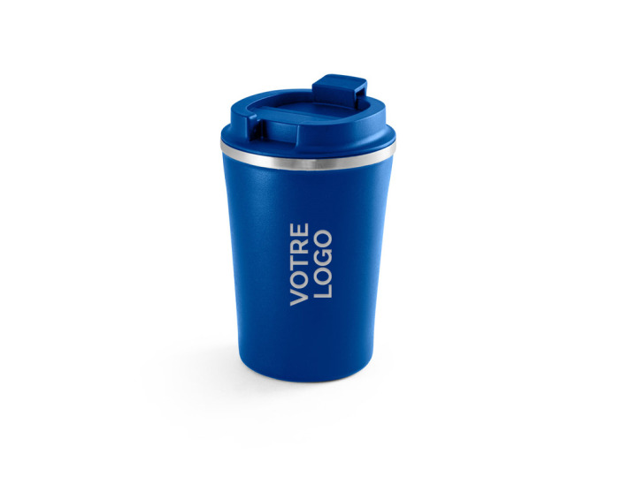 Gobelet double paroi isotherme 470 ml acier inoxydable et PP personnalisable