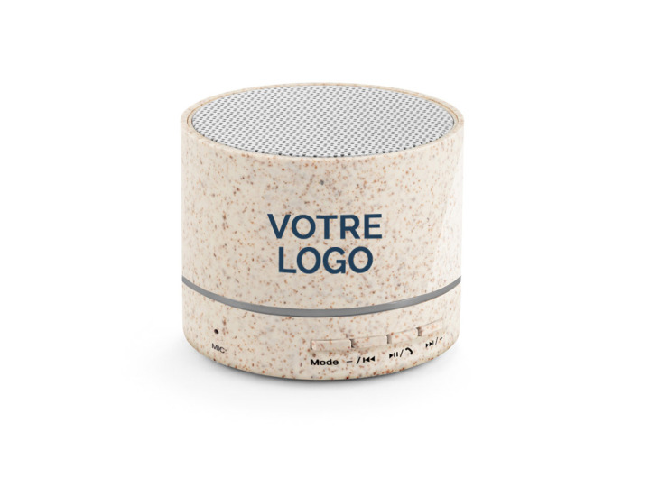 Hautparleur sans fil en fibres de paille personnalisable