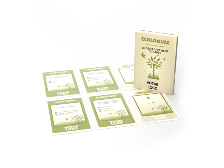 Jeu "ecoloquiz"personnalisable - 44 cartes