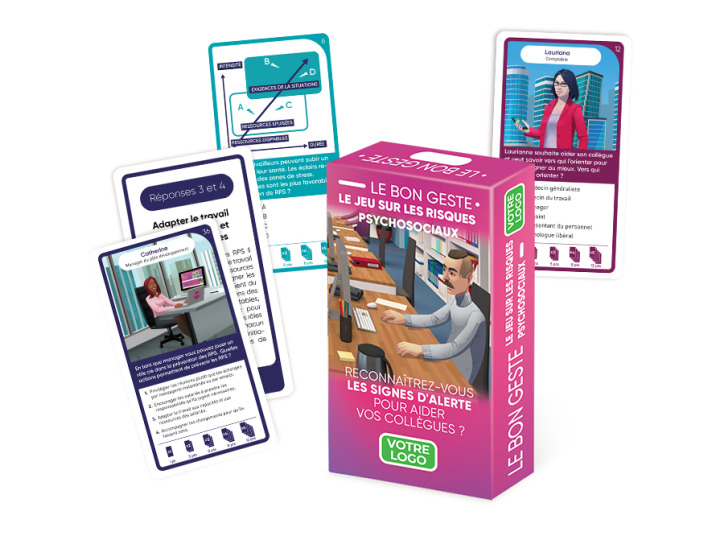 Jeu Le Bon Geste  sensibilisation aux risques psychosociaux personnalisé