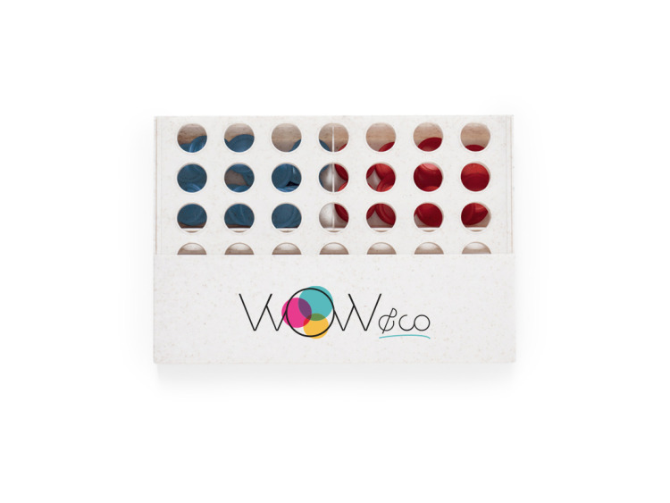 Jeu Puissance 4 Paille de bl&eacute;/ABS personnalisable