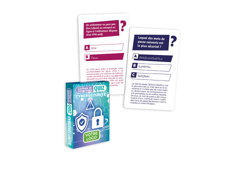 Jeu quizz personnalis&eacute; - Curieux et Conscients : la cybers&eacute;curit&eacute;