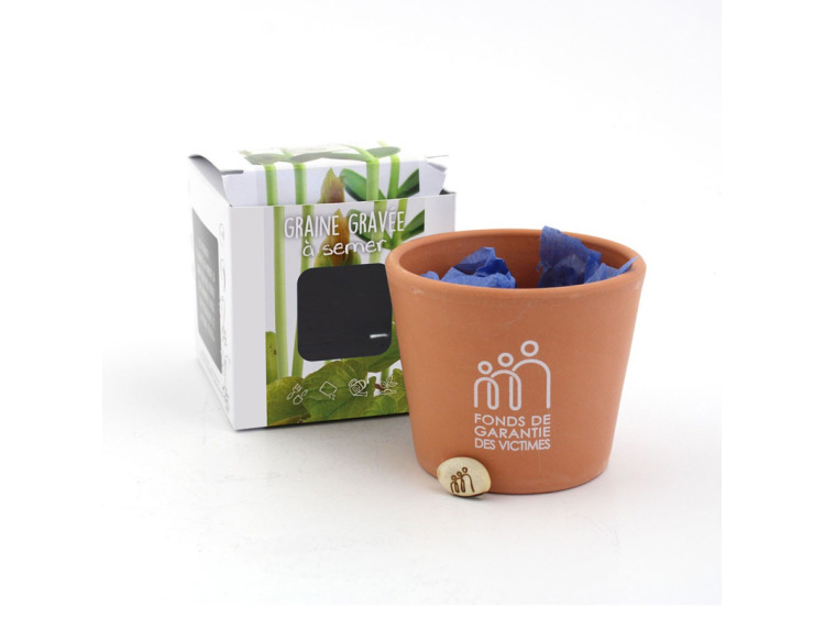 Kit de plantation graine grav&eacute;e personnalisable