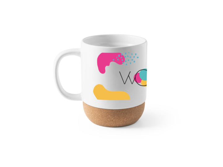 Mug céramique 410 ml base liège personnalisable