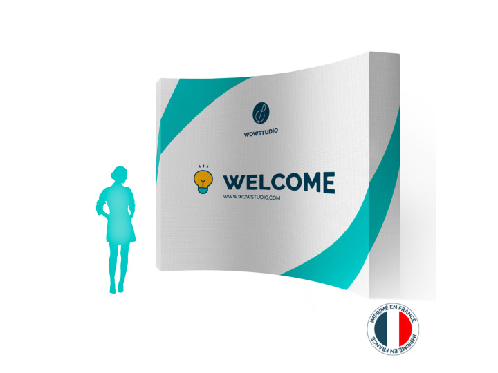 Mur dImage Textile Courbe
