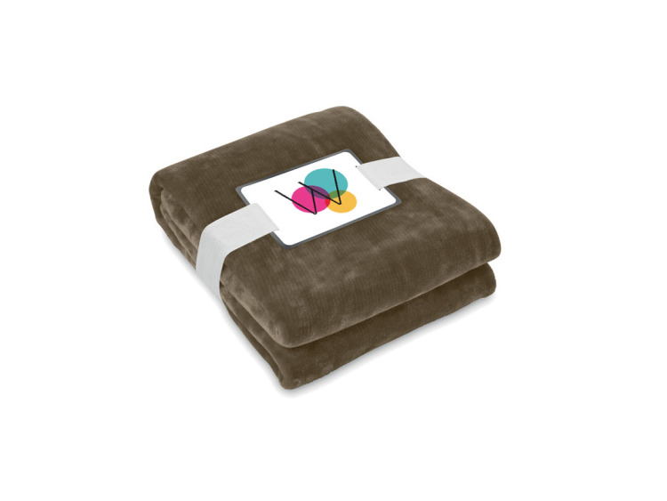 Plaid cosy en polaire recycl&eacute;e