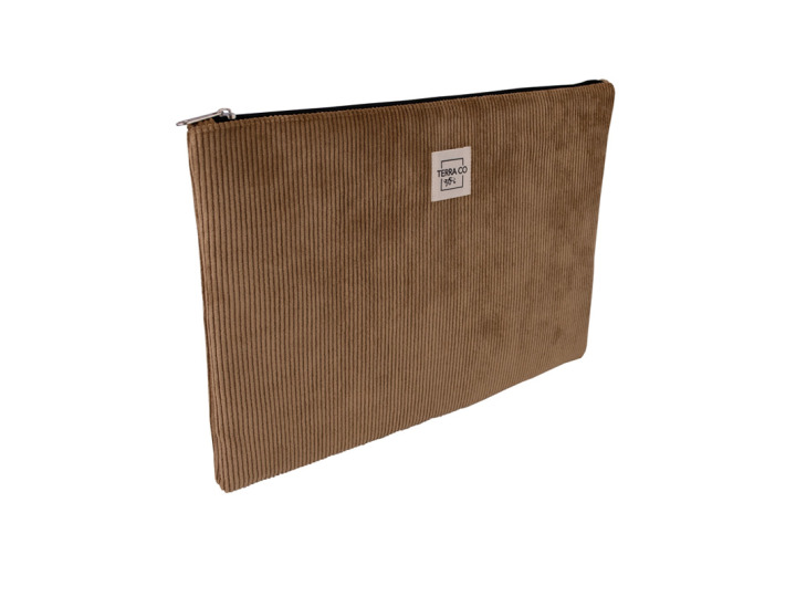 Pochette ordinateur 14 velours côtelé
