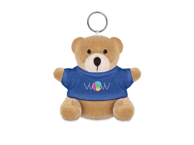 Porte clés Ourson en peluche avec tshirt personnalisable