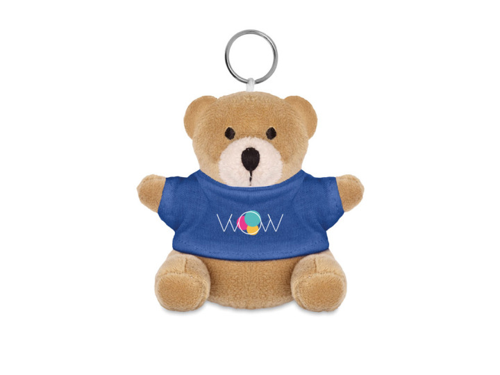 Porte clés Ourson en peluche avec tshirt personnalisable