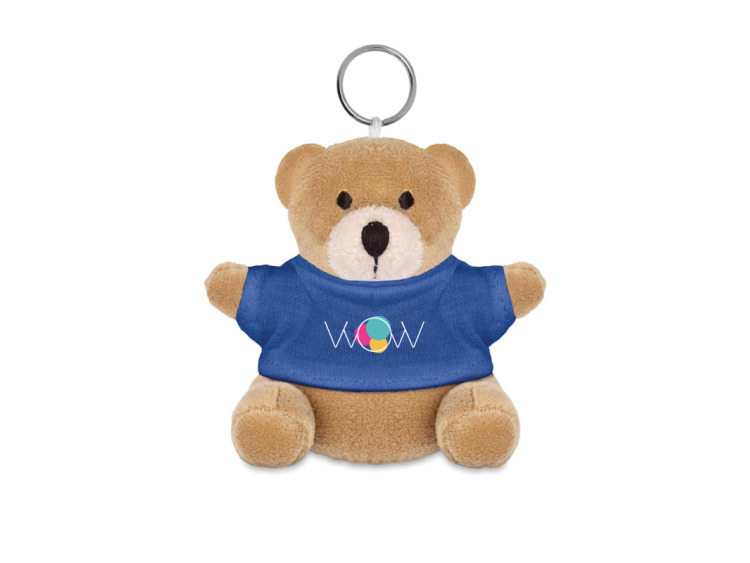 Porte cl&eacute;s Ourson en peluche avec t-shirt personnalisable