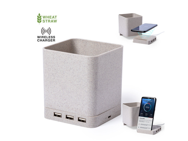 PorteCrayons Multifonction chargeur sans fil personnalisable