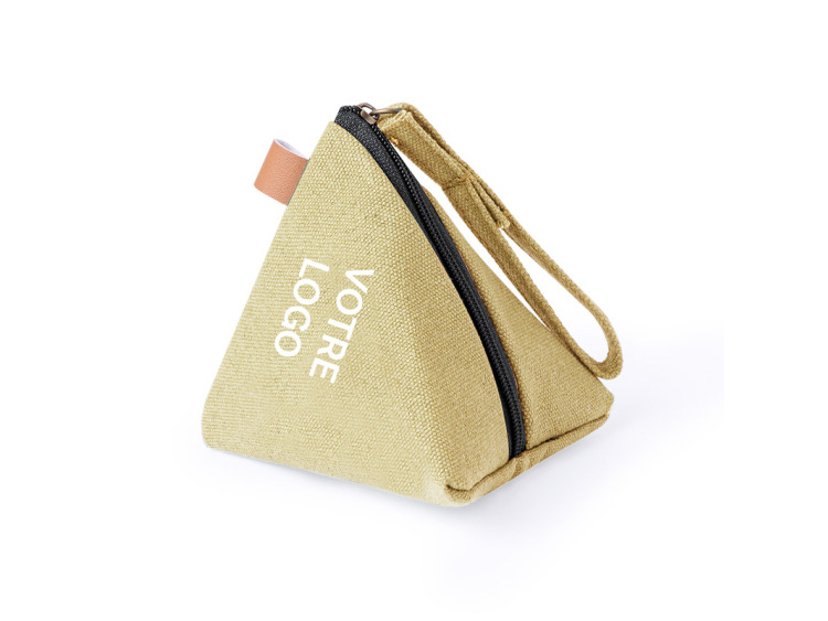 Porte monnaie en canevas r&eacute;sistant personnalisable