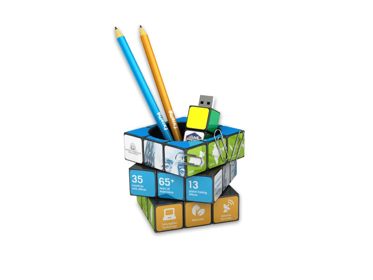 Pot &agrave; crayons rubik&rsquo;s&reg; personnalisable