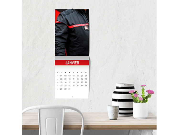 Calendrier agrafé personnalisé