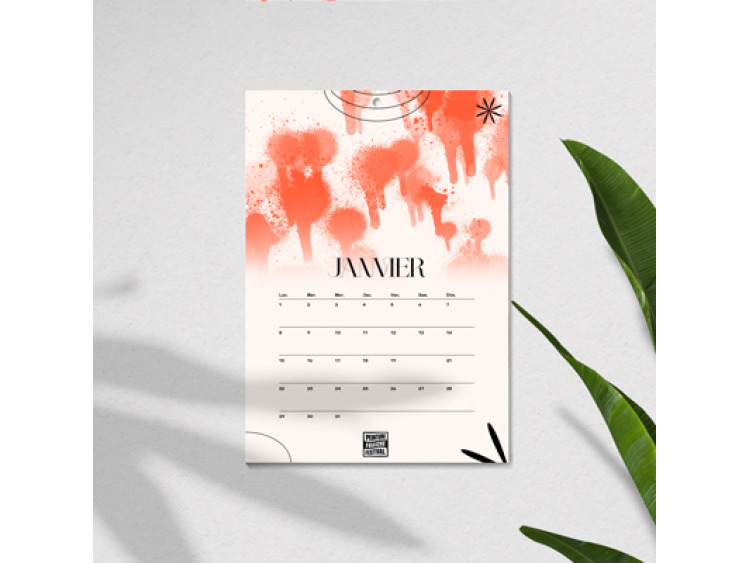 Calendrier mural encollé personnalisé