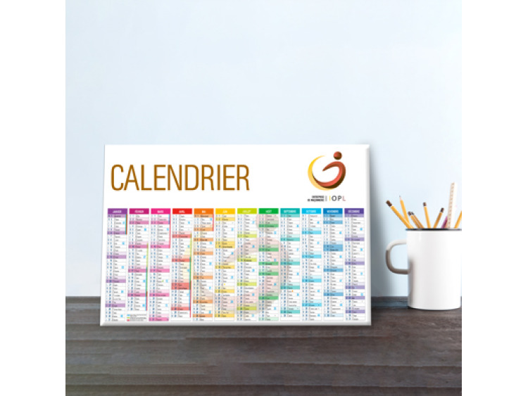 Calendrier rembordé personnalisé