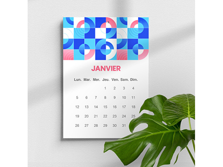 Calendrier mural encollé personnalisé