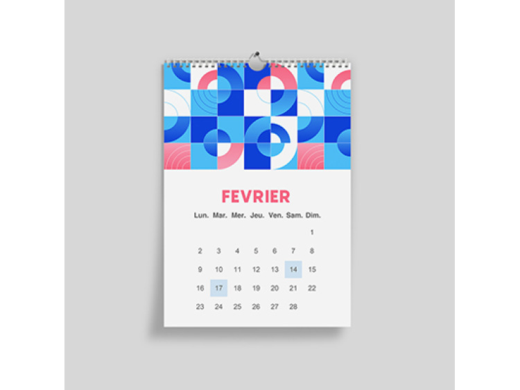 Calendrier mural personnalisé