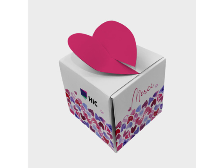 Coffret Friandises personnalisé - Fermeture cœur