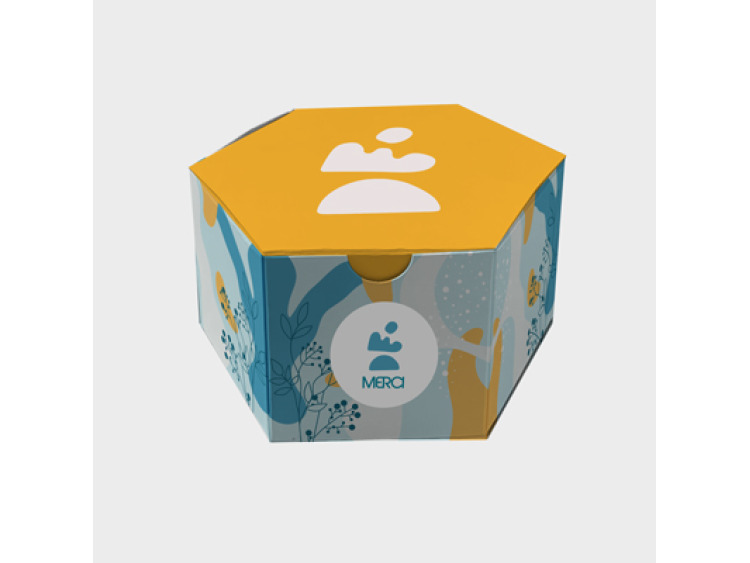 Coffret Friandises personnalisé - Hexagonal