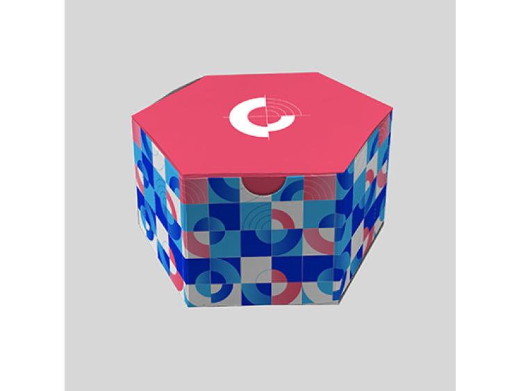 Coffret Friandises personnalisé - Hexagonal