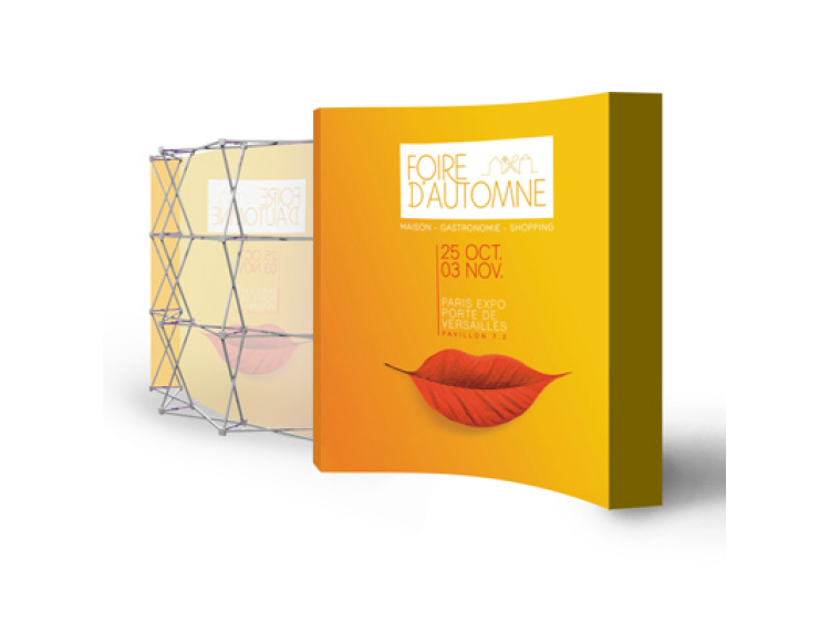 Mur d'Image Textile Courbe