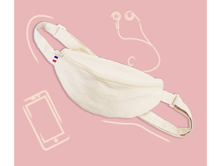 Sac banane 100 % coton personnalisable