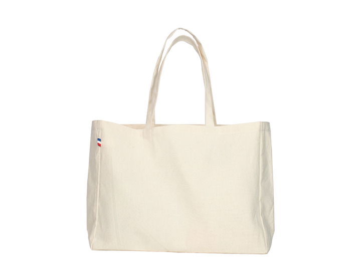 Sac cabas avec soufflet en coton épais personnalisable