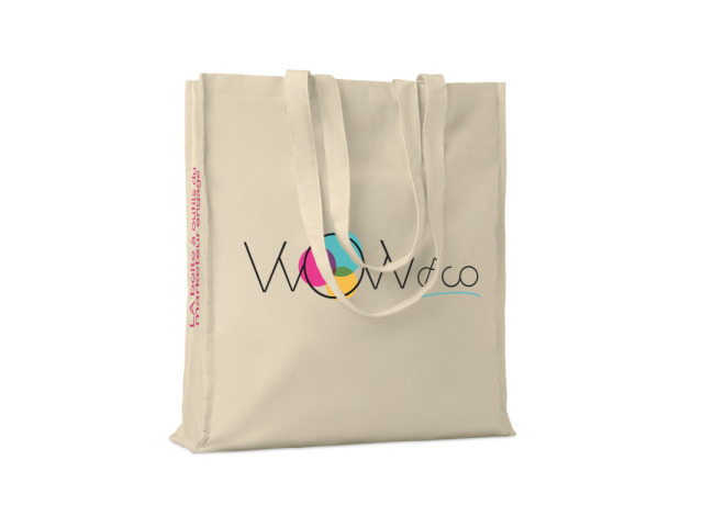 Sac shopping en coton avec soufllets personnalisable
