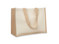Sac shopping en jute lamin&eacute; personnalisable