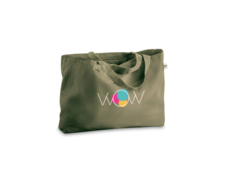 Sac shopping personnalisable en coton et rPET (coloré)