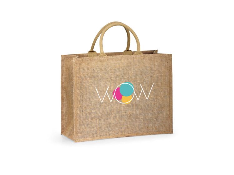 Sac shopping personnalisable en toile de jute