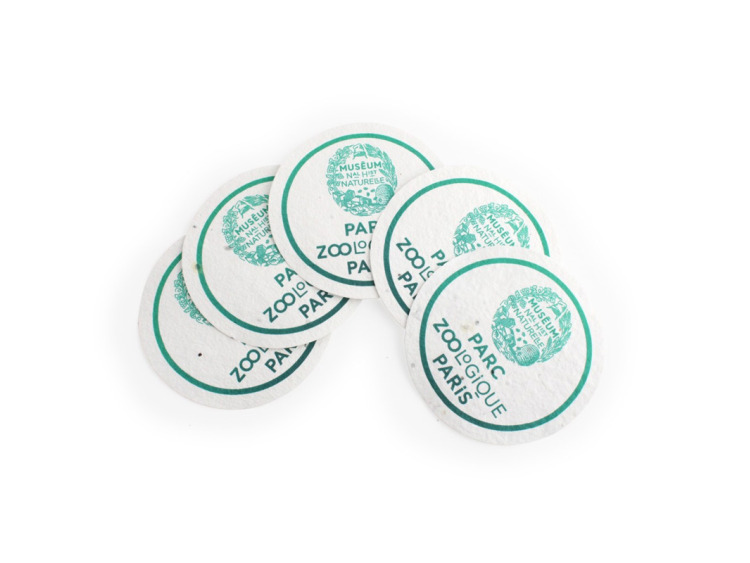 Sous‑verre papier graines personnalisable