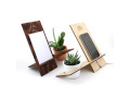 Support t&eacute;l&eacute;phone bois avec plante personnalisable