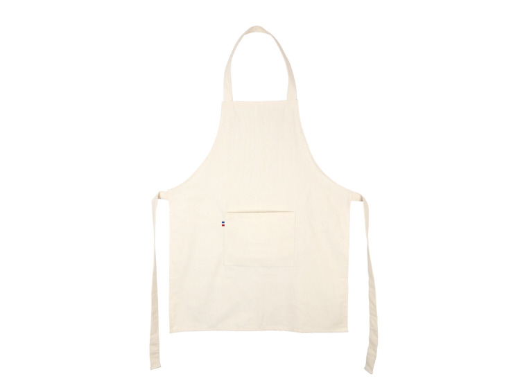 Tablier en coton certifi&eacute; tiss&eacute; france personnalisable