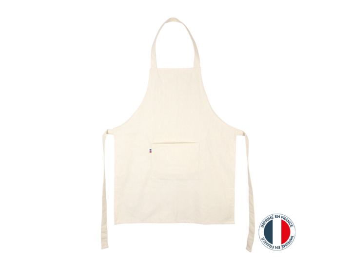 Tablier en coton certifié tissé france personnalisable