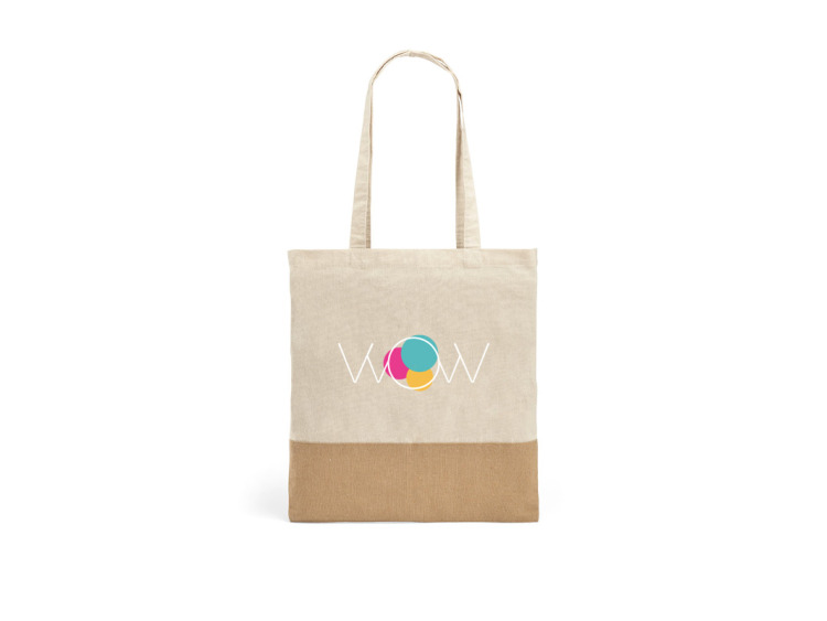 Totebag 100% coton base imitation jute personnalisable