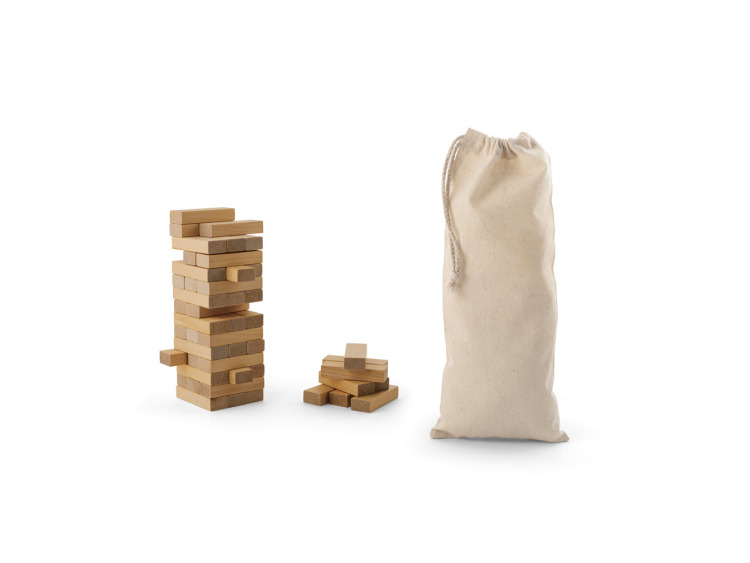 Tour &agrave; empiler en bois personnalisable de 54 pi&egrave;ces